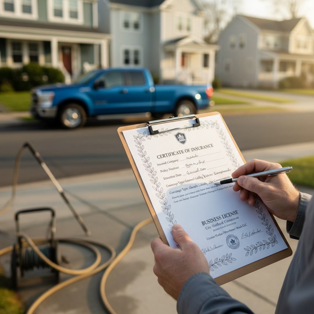 Professional pressure washing company Hartford equipment and truck